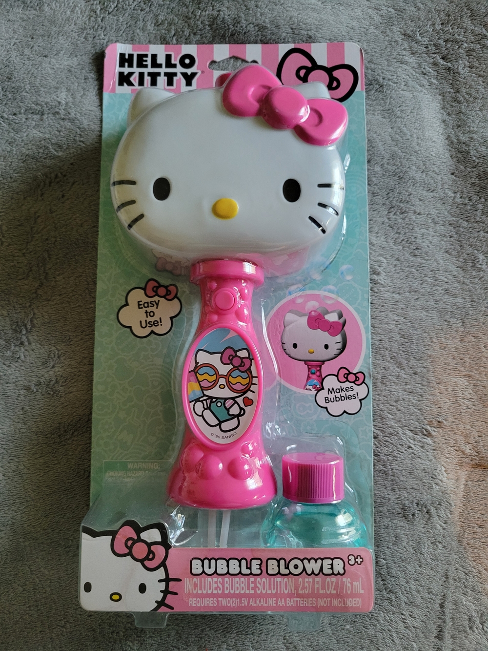 Hello Kitty Pink and White Bubble Blower Toy